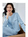 Elegant Blue Tweed Women's 2-Piece Suit Set with Cropped Jacket and Midi Skirt for Spring Style