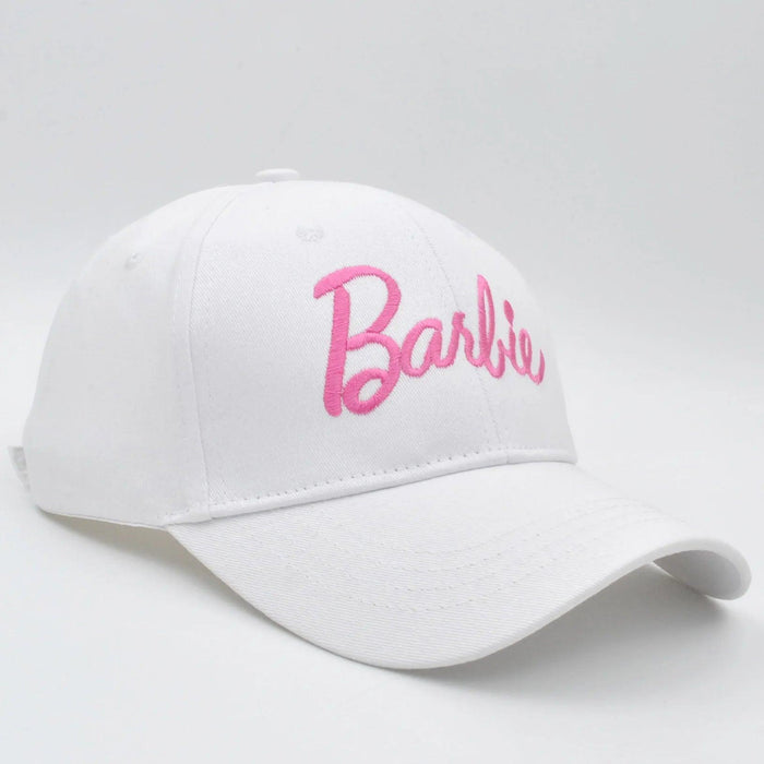 Disney Barbie Girls' Pink Embroidered Baseball Cap - Adjustable Fun Hat for Young Fashionistas