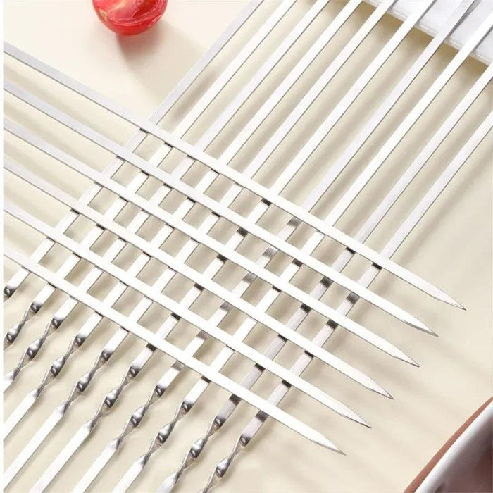 Ultimate Stainless Steel Skewers Set for Perfect Outdoor BBQ Grilling