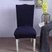 Elegant Nordic Dark Blue Stretch Chair Cover - Premium Spandex/Polyester for Events and Banquets