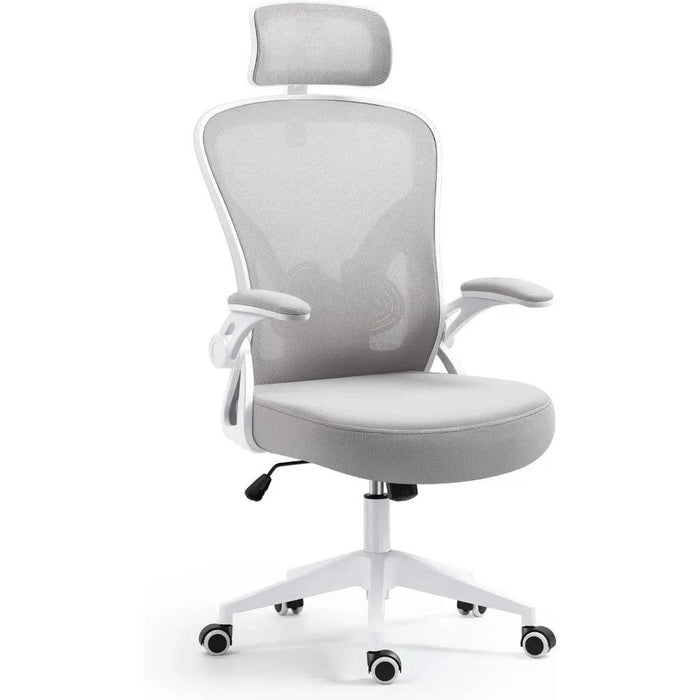 Ultimate Comfort Ergonomic Gaming Chair in Sleek Grey with Adjustable Features