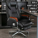 Luxurious Ergonomic Leather Executive Chair with Contemporary Aluminium Base