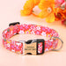 Personalized Floral Nylon Dog Collar - Stylish ID Collars for Dogs of All Sizes