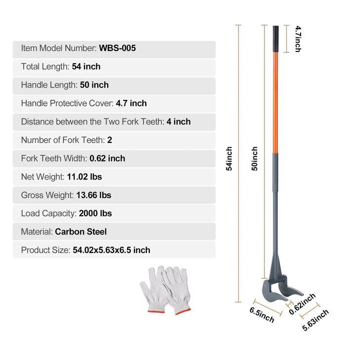 Heavy-Duty 41-Inch Carbon Steel Pallet Pry Bar Tool for Efficient Woodworking