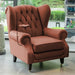 Elegant Leather Wingback Chair for Modern Living Areas