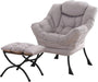 Elegant Lounge Chair Ensemble with Ottoman and Storage Compartment