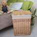 Elegant Rattan Storage Hamper with Lid - Stylish Organizer for Clothes, Toys, and Home Essentials