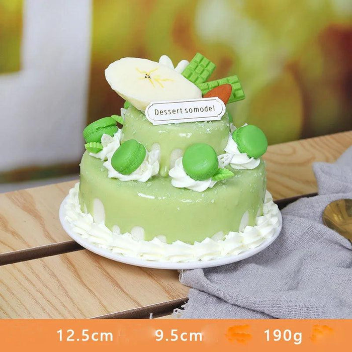 Realistic Faux Fruit Cake Model for Home Decor and Photography - 1PC FCYY-MIX2