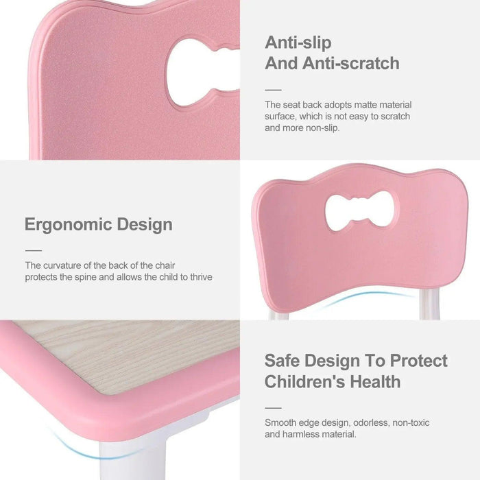 Ergonomic and Adjustable Kids Table and Chair Set for Safe Playtime