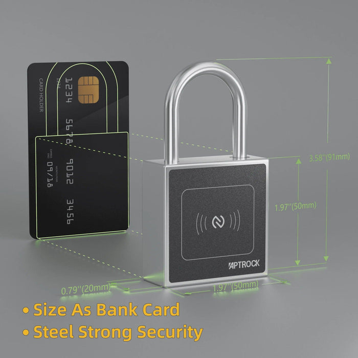 Smart NFC Lock - Keyless, Waterproof SS304 Steel Padlock with App Control for iOS/Android