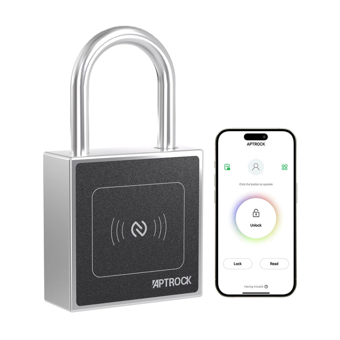 Smart NFC Lock - Keyless, Waterproof SS304 Steel Padlock with App Control for iOS/Android