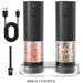 Stylish Rechargeable Electric Salt and Pepper Mill Set with Convenient Storage Base