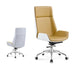 Sleek Nordic Leather Swivel Chair: Ergonomic Luxury for Modern Workspaces