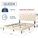 QuietDream Versatile Adjustable Bed Frame with Sturdy Construction and Silent Operation - Beige