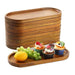Japanese-Inspired Solid Wood Round Dessert Serving Plate - Ideal for Snacks & Dried Fruits
