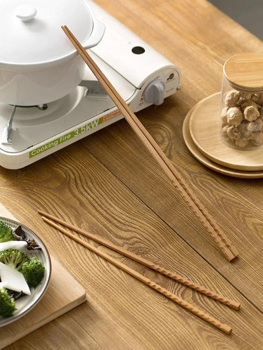 Extra Long Elegant Beech Wood Chopsticks for Noodles and Fried Delights