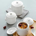 Flavor-Enhancing Dual Lid Ceramic Stew Pot with Mess-Free Interior