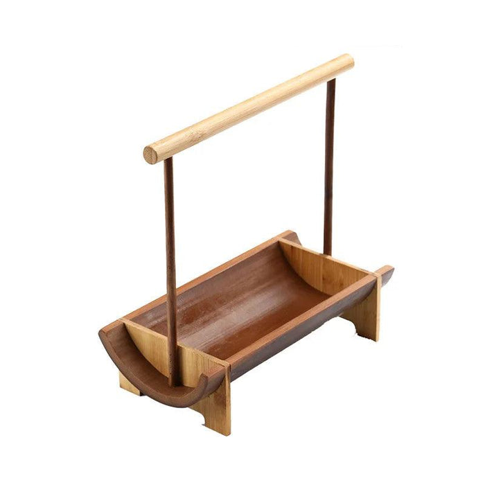 Elegant Bamboo Snack Tray for Dried Fruits and Desserts - Portable Refreshment Organizer