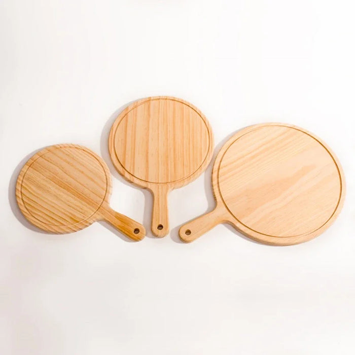 Wooden Pizza Board Set with Stone Baking Tray - Versatile Kitchen Bakeware for Pizza, Cake, and More