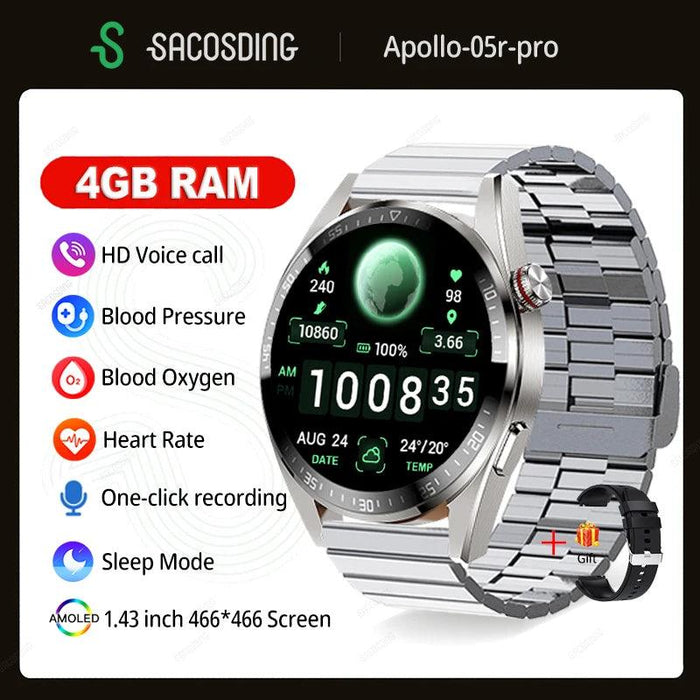 All-in-One Smartwatch with Stunning AMOLED Display, Bluetooth Calling, Comprehensive Tracking, and Sports Modes for Android & iOS