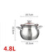 Versatile 304 Stainless Steel Large Soup Pot - Perfect for Gas and Induction Cooking