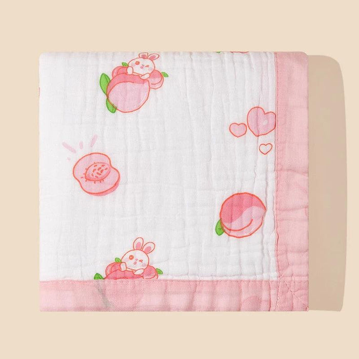 Charming Cartoon Cotton Swaddle Blanket for Infants - Multi-Functional Baby Wrap