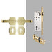 Sleek Brass Lever Door Handles Set for Bedroom and Bathroom