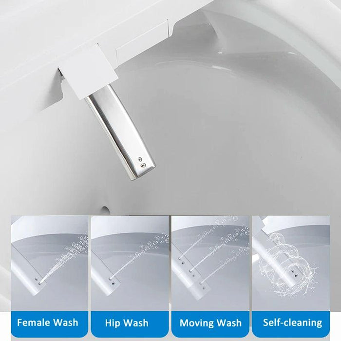 Smart EcoComfort Automatic Bidet Toilet Seat with Remote Control and Night Light