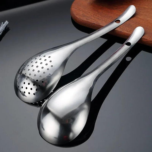 Premium Stainless Steel Slotted Skimmer Ladle for Effortless Kitchen Straining