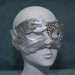 Radiant Silver Sequin & Feather Masquerade Mask - Stylish Venetian Affair