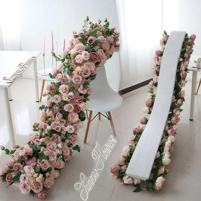 Luxury 2m Floral Table Runner for Weddings - Stunning Artificial Flower Decor and Arch Arrangement