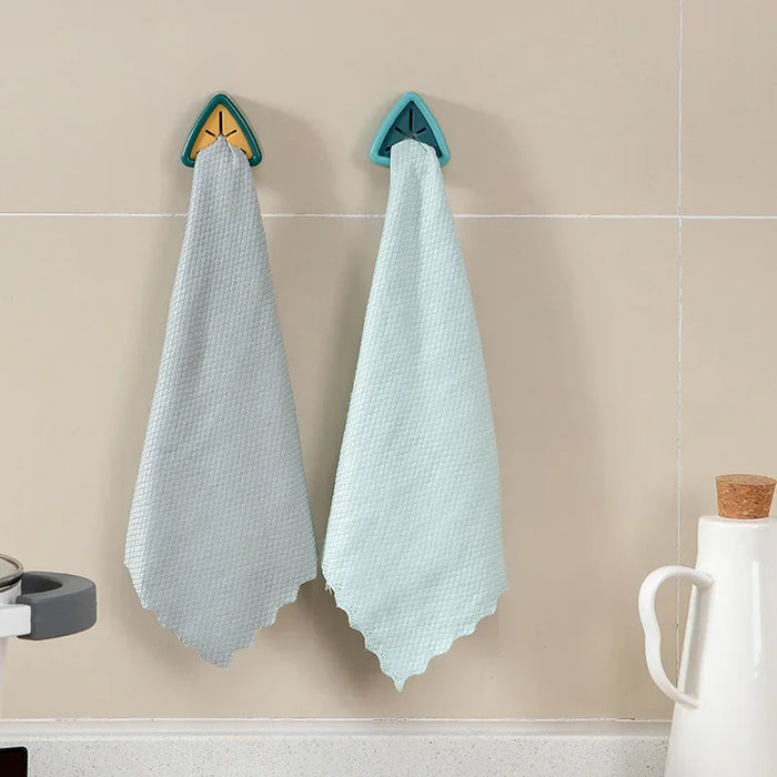 No-Drill Towel Rack with Washcloth Holder - Innovative Space-Saving Solution for Your Home