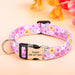 Personalized Floral Nylon Dog Collar - Stylish ID Collars for Dogs of All Sizes