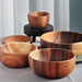 Kids' Safe Acacia Wood Bowl Set - Stylish Anti-Scald Soup and Salad Dishes