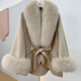 Chic Korean Fox Fur Cape: A Stylish Winter Essential for Women