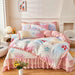 Chic Floral Ruffle Queen Bedding Set