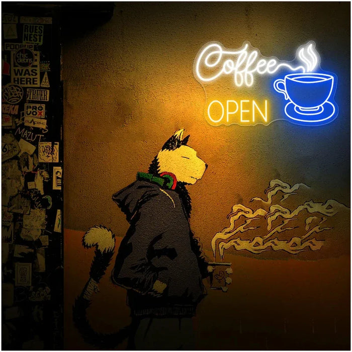 Neon Coffee Shop Sign: Customize Your Space with Warmth