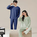 Chic Spring 2024 Modal Couples Pajama Set - Long Sleeve Loungewear with Cozy Round Neck