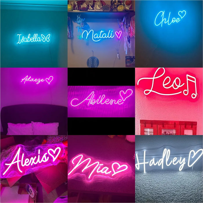 Customizable LED Neon Name Sign - Waterproof Wall Art for Indoor and Outdoor Decor