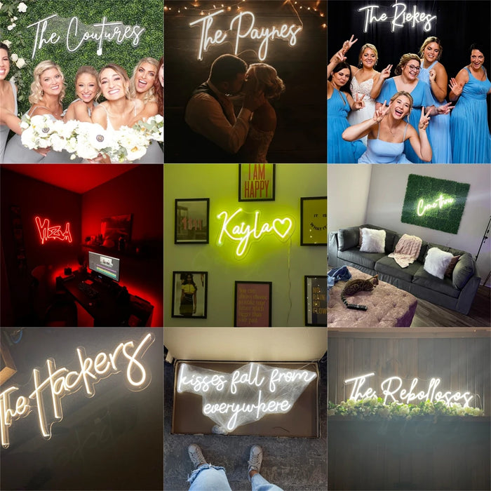 Customizable LED Neon Name Sign - Waterproof Wall Art for Indoor and Outdoor Decor