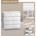 Modern 9-Drawer Dresser with Steel Frame and Wood Top - Stylish Storage Solution