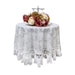 Chic Round White Lace Dining Tablecloth with French Embroidery for Weddings and Events