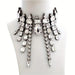 Glamorous Crystal Tassel Necklace Ensemble - Trendy Layered Chain for Stylish Women