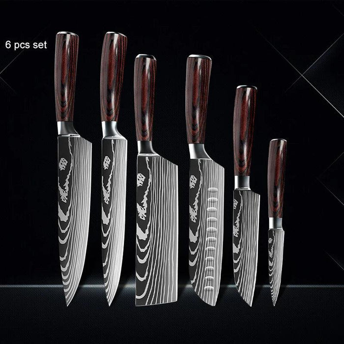 Premium Japanese Damascus Kitchen Knife Set - 1 to 10 Piece Collection for Masterful Culinary Precision