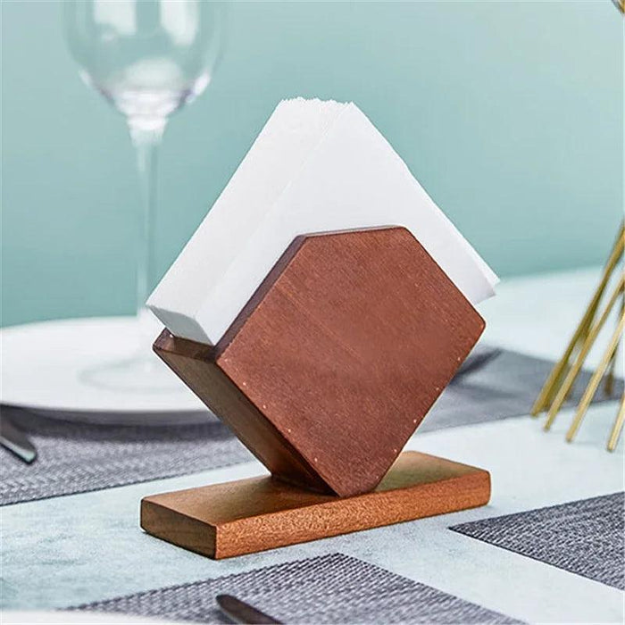 Chic Wooden Tissue Dispenser Set: Enhance Your Dining Atmosphere