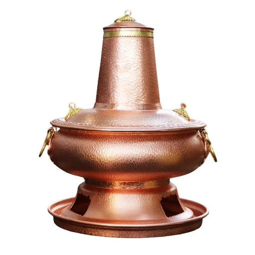 Vintage Handcrafted Copper Hot Pot with Charcoal Boiler - Commercial Quality