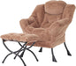 Elegant Lounge Chair Ensemble with Ottoman and Storage Compartment