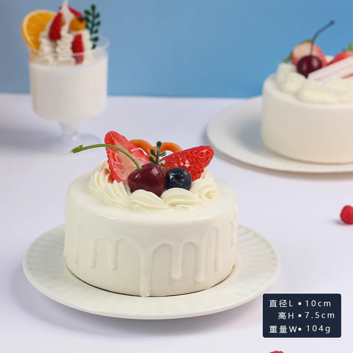 Realistic Faux Fruit Cake Model for Home Decor and Photography - 1PC FCYY-MIX2