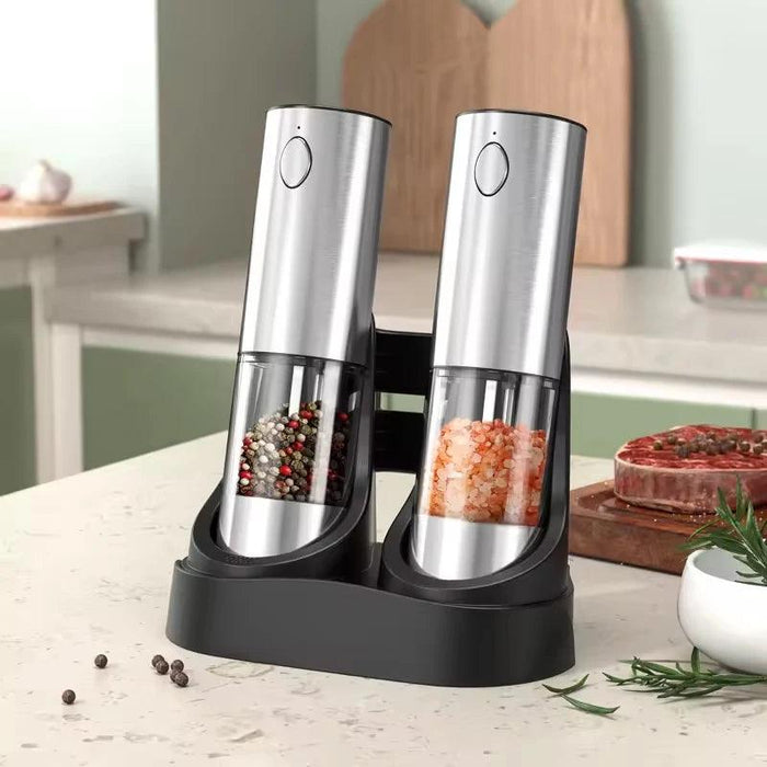 Deluxe USB Rechargeable Electric Spice Grinder Set with Customizable Grind Settings and 190ML Capacity