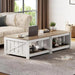 Versatile Rustic Grey Coffee Table Set with Dual Storage Options